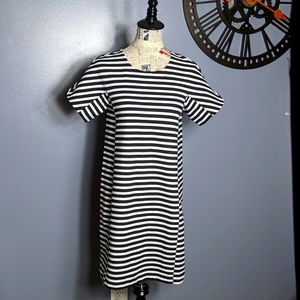 J. Crew black & white ponte dress